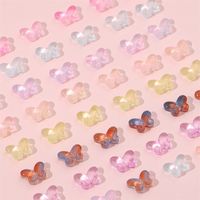 20 Pieces 10 * 14mm Hole 1~1.9mm Glass Butterfly Beads main image 1