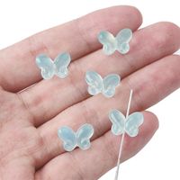 20 Pieces 10 * 14mm Hole 1~1.9mm Glass Butterfly Beads sku image 5