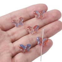 20 Pieces 10 * 14mm Hole 1~1.9mm Glass Butterfly Beads sku image 6