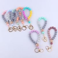 Simple Style Round Alloy Silica Gel Women's Keychain main image 4
