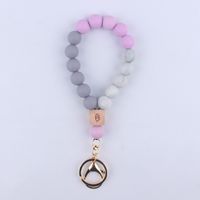 Simple Style Round Alloy Silica Gel Women's Keychain sku image 2