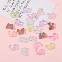 20 Pieces 10 * 14mm Hole 1~1.9mm Glass Butterfly Beads main image 4