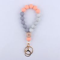 Simple Style Round Alloy Silica Gel Women's Keychain sku image 4