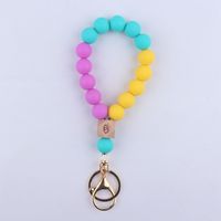 Simple Style Round Alloy Silica Gel Women's Keychain sku image 8