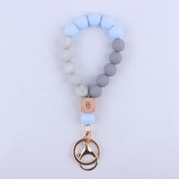 Simple Style Round Alloy Silica Gel Women's Keychain sku image 3