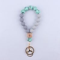 Simple Style Round Alloy Silica Gel Women's Keychain sku image 11