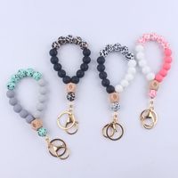 Simple Style Round Alloy Silica Gel Women's Keychain main image 2