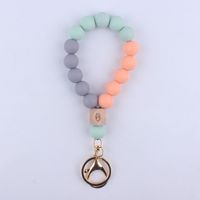 Simple Style Round Alloy Silica Gel Women's Keychain sku image 5