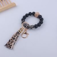 Simple Style Sports Color Block Alloy Silica Gel Beaded Women's Keychain main image 4