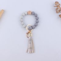 Simple Style Sports Color Block Alloy Silica Gel Beaded Women's Keychain sku image 10