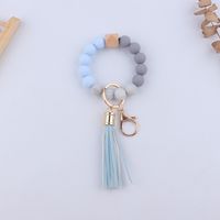 Simple Style Sports Color Block Alloy Silica Gel Beaded Women's Keychain sku image 3