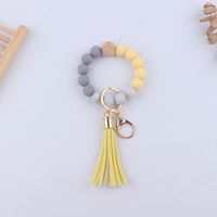 Simple Style Sports Color Block Alloy Silica Gel Beaded Women's Keychain sku image 8