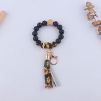 Simple Style Sports Color Block Alloy Silica Gel Beaded Women's Keychain sku image 14