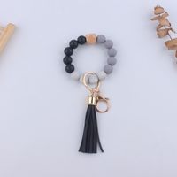 Simple Style Sports Color Block Alloy Silica Gel Beaded Women's Keychain sku image 9