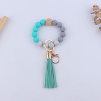 Simple Style Sports Color Block Alloy Silica Gel Beaded Women's Keychain sku image 5