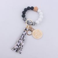 Simple Style Letter Silica Gel Beaded Mother's Day Women's Keychain sku image 11