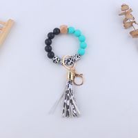 Simple Style Sports Color Block Alloy Silica Gel Beaded Women's Keychain sku image 13