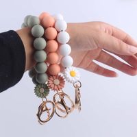 Simple Style Artistic Round Silica Gel Beaded Women's Keychain main image 5