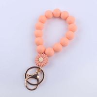 Simple Style Artistic Round Silica Gel Beaded Women's Keychain sku image 3