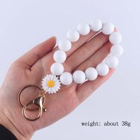 Simple Style Artistic Round Silica Gel Beaded Women's Keychain main image 2