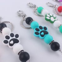 Artistic Color Block Alloy Silica Gel Women's Keychain main image 2