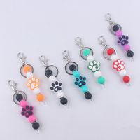 Artistic Color Block Alloy Silica Gel Women's Keychain main image 1