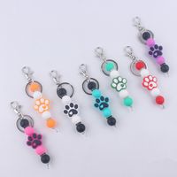 Artistic Color Block Alloy Silica Gel Women's Keychain main image 5