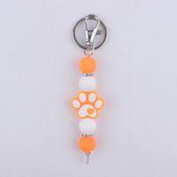 Artistic Color Block Alloy Silica Gel Women's Keychain sku image 4