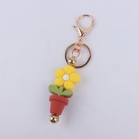 Artistic Flower Alloy Silica Gel Women's Keychain sku image 16