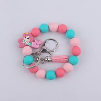 Artistic Mermaid Alloy Silica Gel Beaded Women's Keychain sku image 1