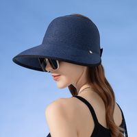 Women's Elegant Basic Solid Color Big Eaves Straw Hat sku image 4