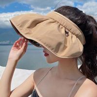 Mujeres Elegante Básico Estilo Simple Color Sólido Grandes Aleros Sombrero Para El Sol sku image 1