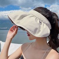 Mujeres Elegante Básico Estilo Simple Color Sólido Grandes Aleros Sombrero Para El Sol sku image 4