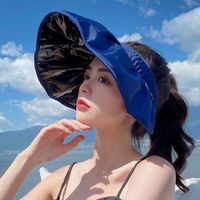 Mujeres Elegante Básico Estilo Simple Color Sólido Grandes Aleros Sombrero Para El Sol sku image 2