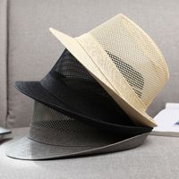 Men's Simple Style Solid Color Crimping Fedora Hat main image 1