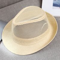 Men's Simple Style Solid Color Crimping Fedora Hat sku image 4