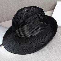 Men's Simple Style Solid Color Crimping Fedora Hat sku image 2