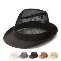 Men's Basic Simple Style Solid Color Crimping Fedora Hat main image 5