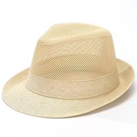 Men's Basic Simple Style Solid Color Crimping Fedora Hat sku image 5