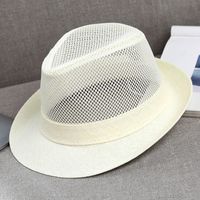 Men's Simple Style Solid Color Crimping Fedora Hat sku image 5