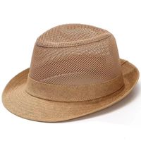 Men's Basic Simple Style Solid Color Crimping Fedora Hat sku image 4