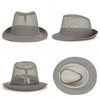 Men's Basic Simple Style Solid Color Crimping Fedora Hat main image 3
