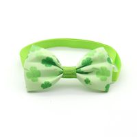 Lindo Cinta San Patricio Trébol Nudo De Lazo Collar Para Mascotas sku image 1