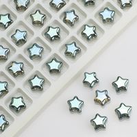100 PCS/Package Diameter 8mm Hole 1~1.9mm Glass Star Beads sku image 10