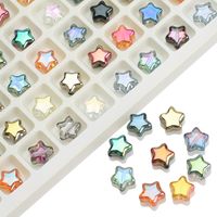 100 PCS/Package Diameter 8mm Hole 1~1.9mm Glass Star Beads main image 1