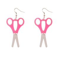 1 Pair Funny Scissors Stainless Steel Arylic Drop Earrings main image 3