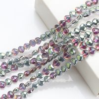 50 PCS/Package 8 * 5mm Glass Glass Heart Shape Beads sku image 8