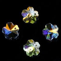 20 Pcs/package Simple Style Star Heart Shape Snowflake Crystal Glass Plating Jewelry Accessories sku image 10
