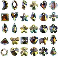 20 Pcs/package Simple Style Star Heart Shape Snowflake Crystal Glass Plating Jewelry Accessories main image 3