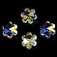 20 Pcs/package Simple Style Star Heart Shape Snowflake Crystal Glass Plating Jewelry Accessories sku image 28